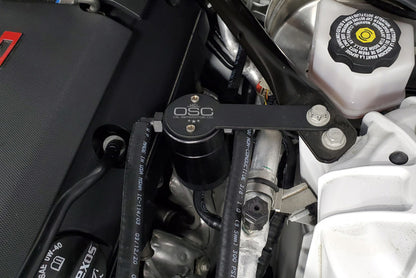 J&L 16-22 Chevrolet Camaro LT1 6.2L Driver Side Oil Separator 3.0 - Black Anodized 3081D-B 3081D-B Photo - Mounted