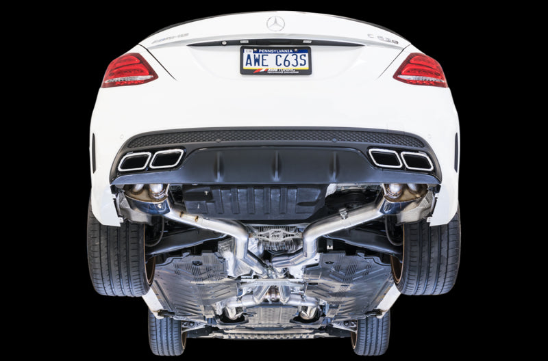 AWE Tuning Mercedes-Benz W205 AMG C63/S Coupe SwitchPath Exhaust System - for Non-DPE Cars 3025-31040 3025-31040 Photo - Mounted