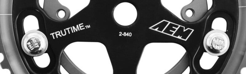AEM Electronics Tru-Time Cam Gear Black 5-Bolt Mitsubishi 4G63 23-831BK Photo - out of package