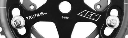 AEM Electronics Tru-Time Cam Gear Black 5-Bolt Mitsubishi 4G63 23-831BK Photo - out of package