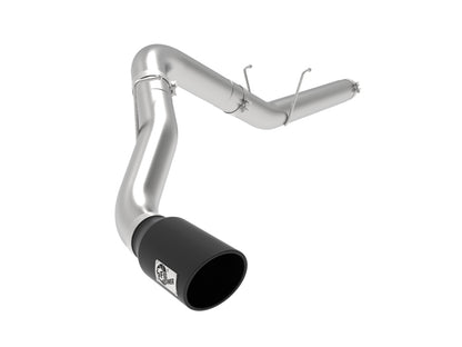 aFe ATLAS 5in Alum Steel DPF-Back Exhaust System w/Black Tip 19-20 Ram Diesel Trucks L6-6.7L (td) 49-02075-B 49-02075-B Photo - Primary