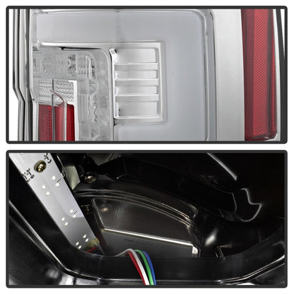 Spyder 17-18 Ford F-250 SD (w/Blind Spot Sensor) LED Tail Lights - Chrm (ALT-YD-FS17BS-LED-C) 5085641 5085641 Photo - Unmounted