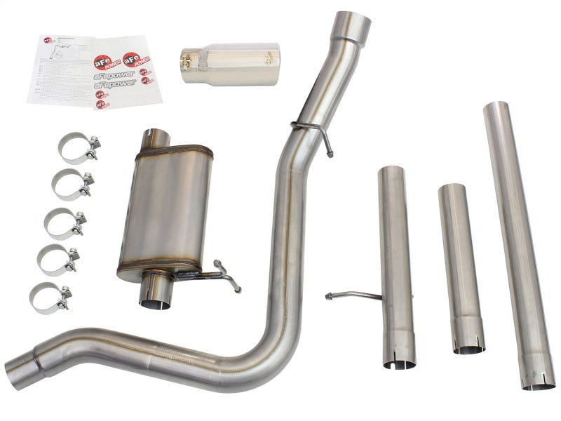 aFe Cat-Back Stainless Steel Exhaust System Polished - Ford Trucks 99-04 49-43076-P Photo - Unmounted