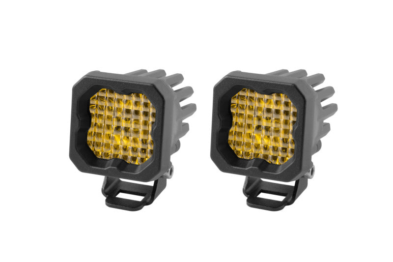 Diode Dynamics Stage Series C1 LED Pod Sport - Yellow Wide Standard ABL (Pair) DD6443P DD6443P Photo - Primary