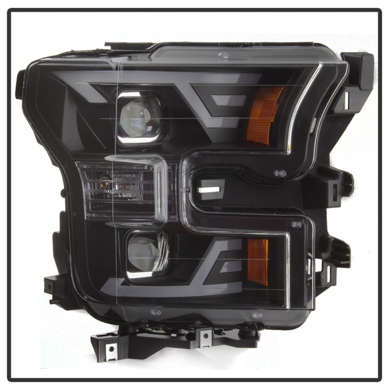 SPYDER xTune 15-17 Ford F-150 DRL LED Light Bar Projector Headlights - Black (PRO-JH-FF15015-LB-BK) 9042935 9042935 Photo - Unmounted