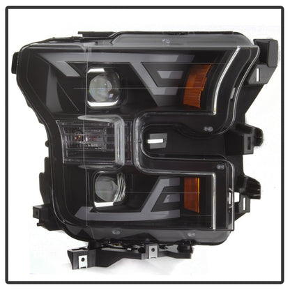 SPYDER xTune 15-17 Ford F-150 DRL LED Light Bar Projector Headlights - Black (PRO-JH-FF15015-LB-BK) 9042935 9042935 Photo - Unmounted
