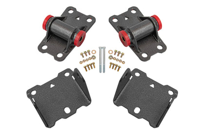 BMR Suspension BMR 78-87 G-Body Motor Mount Kit Upper & Lower Poly - Black Hammertone MM460H MM460H Photo - Primary