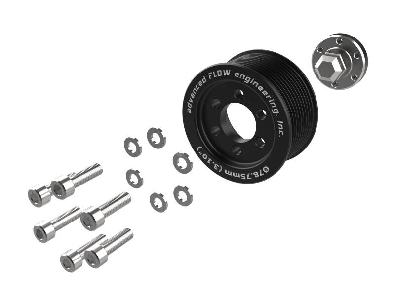 aFe 15-23 Dodge Challenger / 15-23 Dodge Charger SRT Hellcat 3.10in Supercharger Power Pulley Kit 79-10006 79-10006 Photo - Unmounted