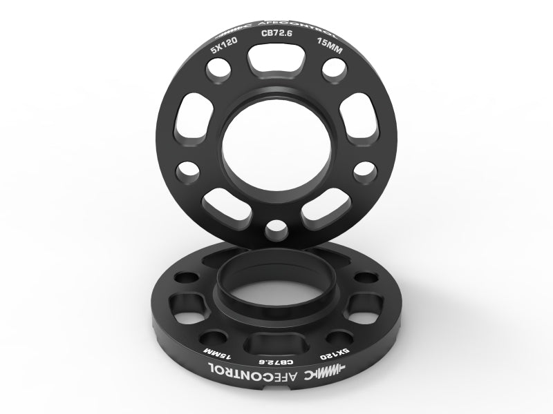 aFe CONTROL Billet Aluminum Wheel Spacers 5x120 CB72.6 15mm - BMW 610-502002-B 610-502002-B Photo - Primary