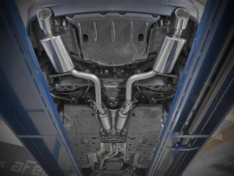 aFe POWER Takeda 16-17 Lexus IS200t L4-2.0L (t) 2.5in-3in 304 SS CB Exhaust - Carbon Fiber 49-36059-C 49-36059-C Photo - Mounted