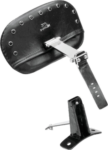 Mustang Motorcycle Mustang 08-21 Harley FL Touring Driver Backrest Kit w/Blk Pearl Studs- Black 79068 79068 Photo - Primary