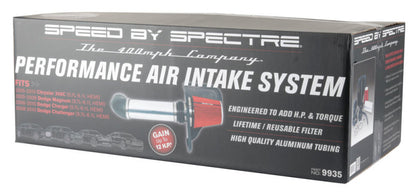 Spectre 05-10 Chrysler 300C V8-5.7/6.1L F/I Air Intake Kit - Polished w/Red Filter 9935 9935 Photo - in package