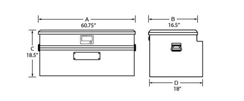 Tradesman Aluminum Flush Mount Truck Tool Box Full/Slim Line (60in.) - Black 79460SL 79460SL User 1