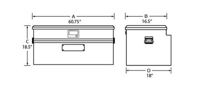 Tradesman Aluminum Flush Mount Truck Tool Box Full/Slim Line (60in.) - Black 79460SL 79460SL User 1