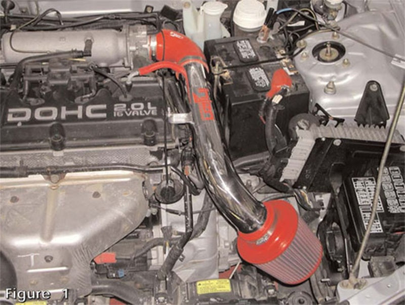 Injen 95-99 Mitsubishi Eclipse L4 2.0L Black IS Short Ram Cold Air Intake IS1880BLK IS1880BLK Photo - Mounted