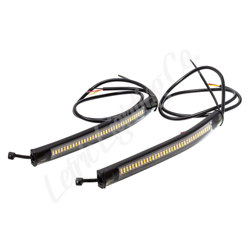 Letric Lighting Flexible White Running Amber Switchback Turn Signal Strips LLC-FTS