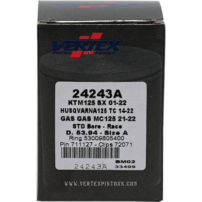 Vertex Pistons Vertex Piston 01-16 KTM 125 EXC 125cc Cast Race Piston Kit 24243A 24243A Photo - Primary