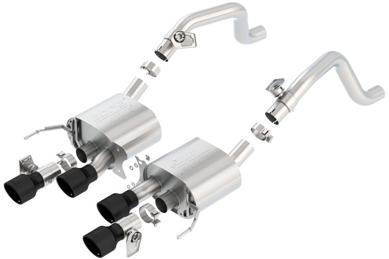 Borla 14-18 C7 Corvette Stingray Axle-Back ATAK Exhaust 2.75in To Muffler Dual 2.75in Out 4.25in Tip 11856CB 11856CB Photo - Primary