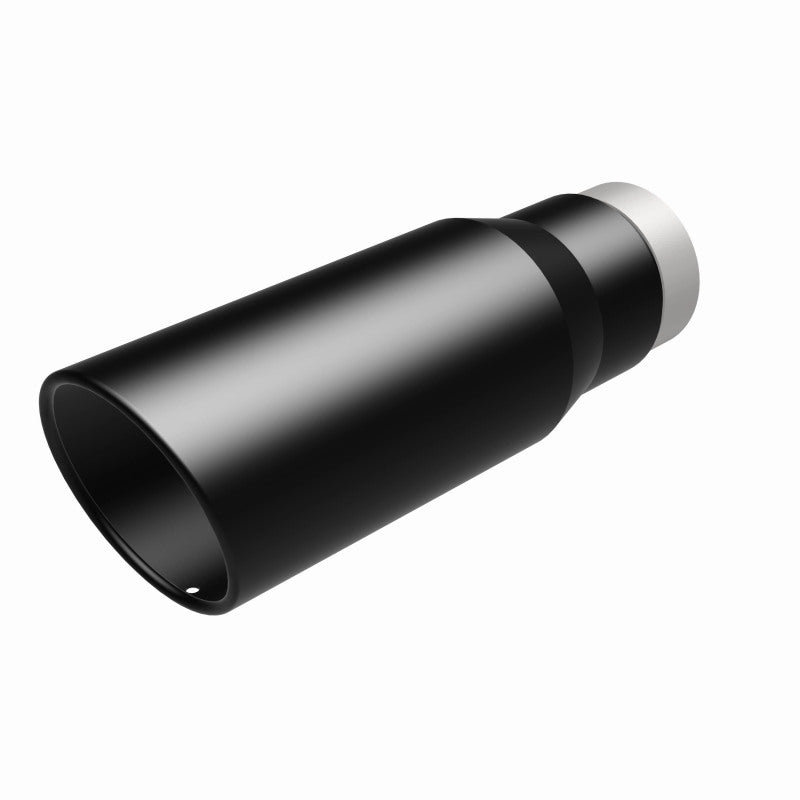 Magnaflow Tip Stainless Black Coated Single Wall Round Single Outlet 5in Dia 3.5in Inlet 14.5in L 35237 35237 360 Degree Image Set