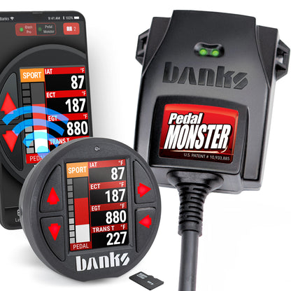 Banks Power Pedal Monster Kit Aptiv GT 150 6 Way With iDash Data Pro 64323-P