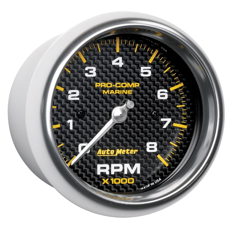 Autometer Gauge, Tachometer, 3 3/8", 8k Rpm, Marine Carbon Fiber 200779-40 User 3
