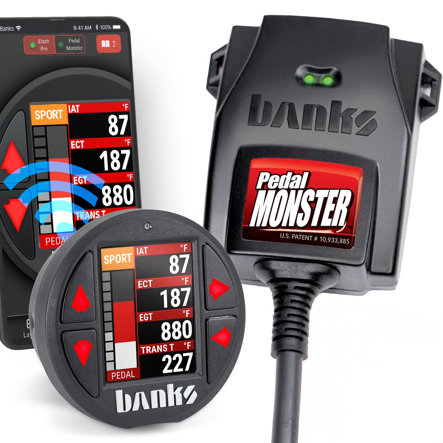 Banks Power Pedal Monster Kit TE Connectivity MT2 6 Way With iDash Pro 64332-P