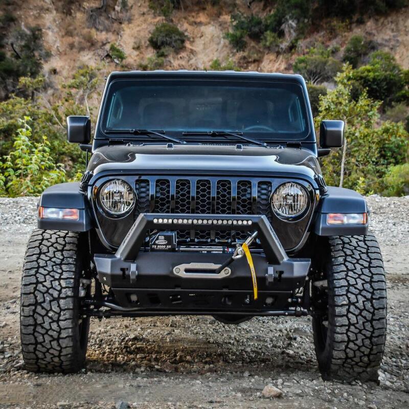 Westin Wj2 Stubby Front Bumper W/Led Light Bar Mount 59-80085 Photo - Mounted