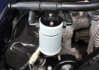 J&L 99-04 Ford Mustang GT Passenger Side Oil Separator 3.0 - Clear Anodized 3019P-C 3019P-C Photo - Primary