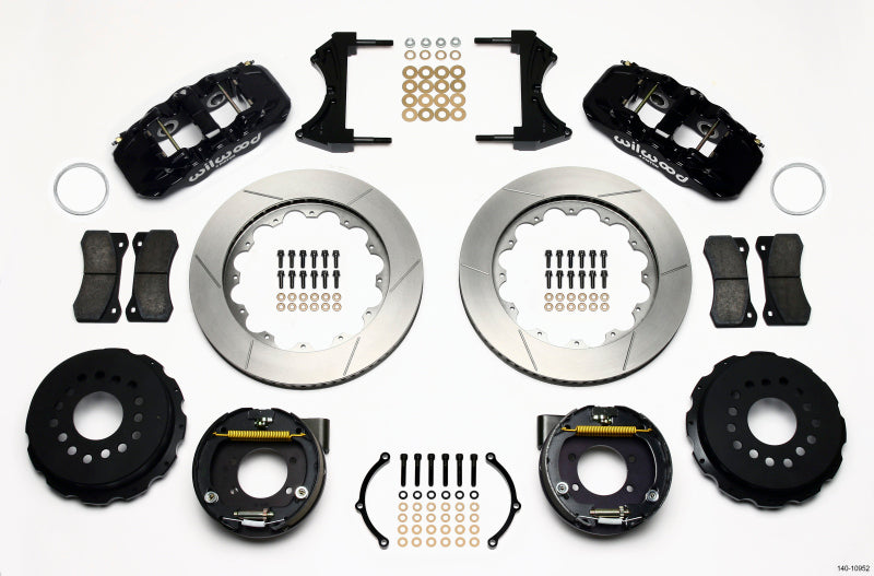 Wilwood AERO4 Rear P-Brake Kit 14.00in Ford 8.8 w/2.5in Offset-5 Lug 140-10952 140-10952 Photo - Primary