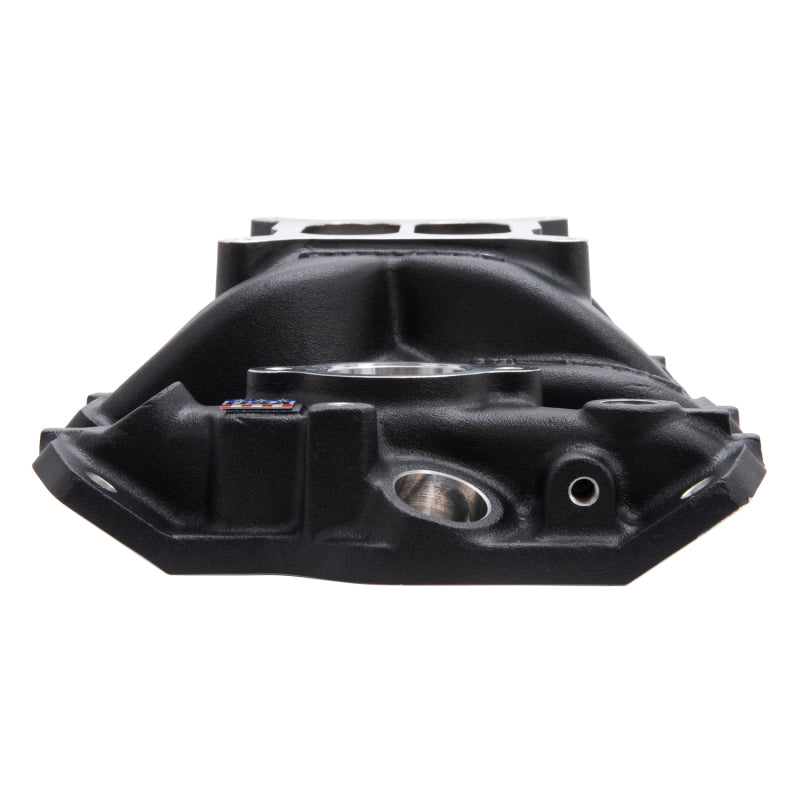 Edelbrock Intake Manifold Performer EPS SBC w/Oil Fill Tube & Breather Black 27033 Photo - out of package