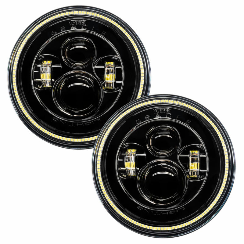 ORACLE Lighting Oracle 7in High Powered LED Headlights - Black Bezel - White 5769-001 5769-001 Photo - Mounted