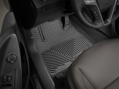 WeatherTech 2013-2018 Hyundai Santa Fe Front Rubber Mats - Black W372 W372 Photo - Mounted