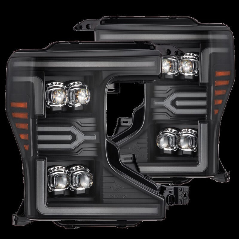 AlphaRex 20-22 Ford F-250/350/450 SD NOVA-Series LED Proj Headlights Bk w/Actv Light SeqSig & SBDRL 880338 880338 Photo - Primary