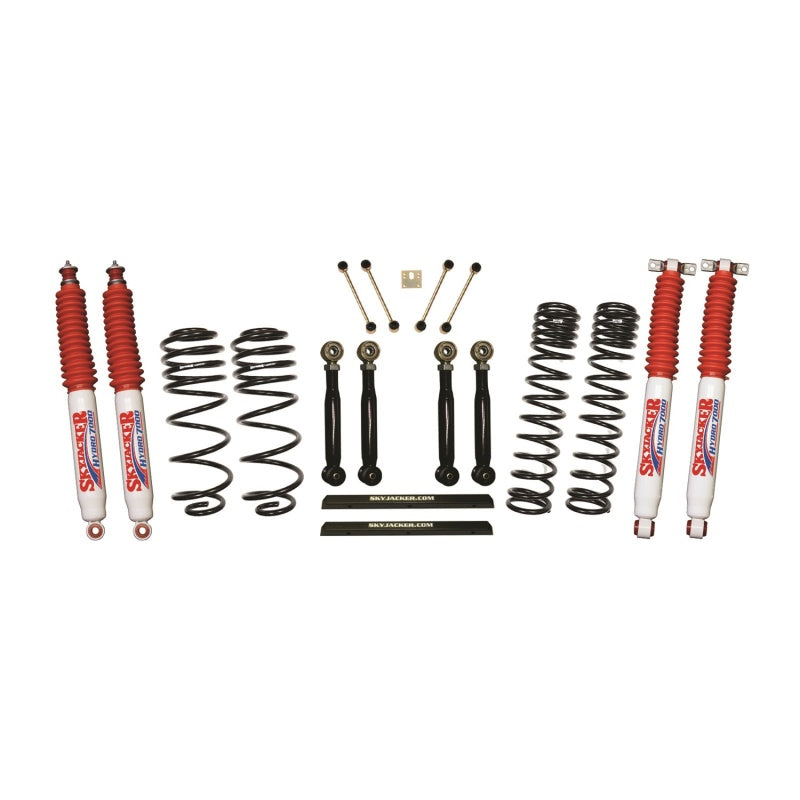 Skyjacker 97-02 Jeep TJ 4in D-Rate Long Travel Kit w/ Adj. FR/RR Lower Flex Links/Hydro 7000 Shocks TJ401BPHLTX TJ401BPHLTX Photo - Primary