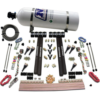 Nitrous Express 6 Cyl SX2 Dual Stage Nozzle Nitrous Kit w/15lb Bottle 90096-15 90096-15 Photo - Primary