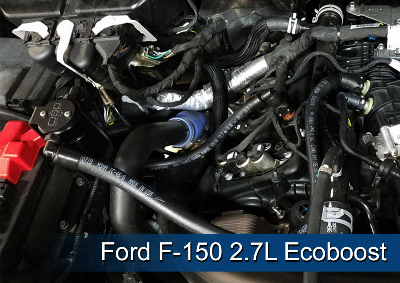 J&L 2011-2022 Ford F-150 2.7L/3.5L/5.0L Passenger Side Oil Separator 3.0 - Black Anodized 3016P-B 3016P-B Photo - Mounted