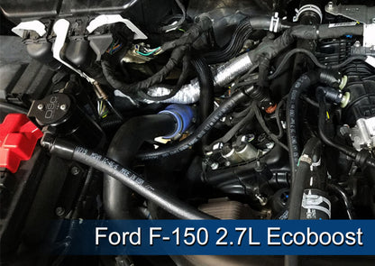 J&L 2011-2023 Ford F-150 2.7L/3.5L/5.0L Passenger Side Oil Separator 3.0 - Black Anodized 3016P-B 3016P-B Photo - Mounted