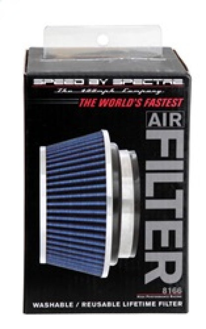 Spectre Adjustable Conical Air Filter 2-1/2in. Tall (Fits 3in. / 3-1/2in. / 4in. Tubes) - Blue 8166 8166 Photo - in package