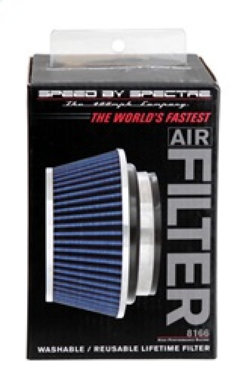 Spectre Adjustable Conical Air Filter 2-1/2in. Tall (Fits 3in. / 3-1/2in. / 4in. Tubes) - Blue 8166 8166 Photo - in package