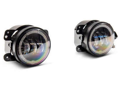 Raxiom 07-18 Jeep Wrangler JK Axial Series 4-In LED Devil Eyes Fog Lights w/ Halo J142667 J142667 Photo - Close Up