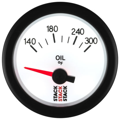 Autometer Stack 52mm 140-300 Deg F 1/8in NPTF Electric Oil Temp Gauge - White ST3260 ST3260 User 4