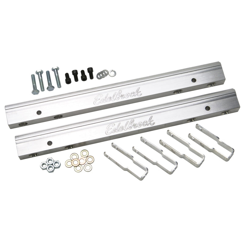 Edelbrock Fuel Rail for BBC Victor -6 AN in Clear Finish Series EFI 3633 Photo - Primary