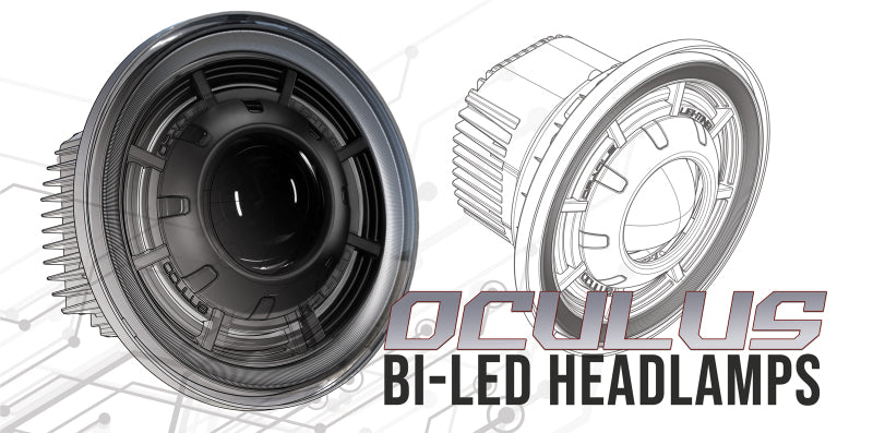 ORACLE Lighting Oracle Oculus 7in Bi-LED Projector Headlights for Jeep Wrangler JK - 6000K 5876-001 5876-001 Line Art