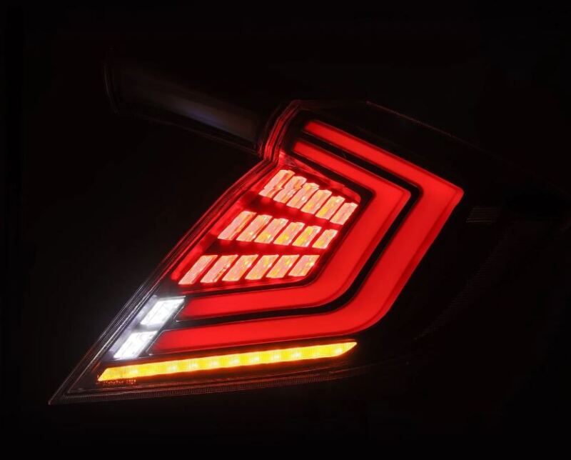 AlphaRex 16-21 Honda Civic Hatchback / Type-R FK8 Nova-Series LED Tail Lights (Pair) - Black 676020 676020 User 4