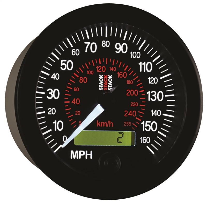 Autometer Stack Instruments 88MM 0-160 MPH / 260 KM/H Programmable Speedometer - Black ST3801 ST3801 User 6
