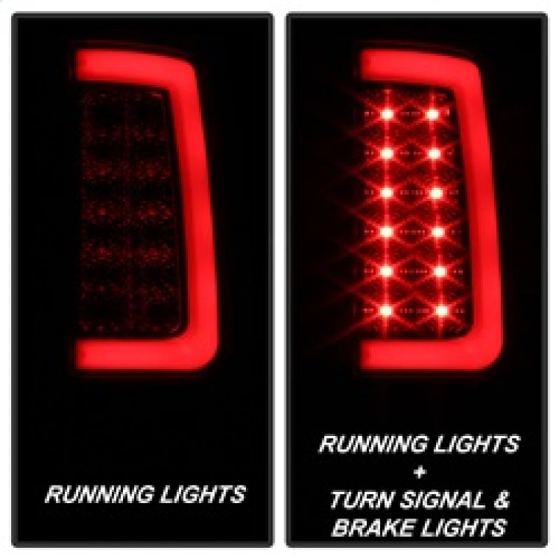 Spyder 07-13 GMC Sierra 1500 V2 Light Bar LED Tail Lights - Blk Smoke (ALT-YD-GS07V2-LBLED-BSM) 5084750 5084750 Photo - Primary