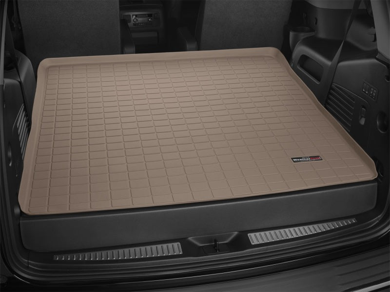 WeatherTech 15 GMC Yukon / Chevy Tahoe / Cadillac Escalade Cargo Liner - Tan 41710 Photo - Mounted