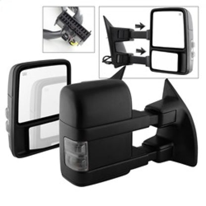 SPYDER xTune Ford SuperDuty 08-15 Extendable Heated Mirrors w/ LED Signal Smoke MIR-FDSD08S-PW-SM-SET 9935831 9935831 Photo - Primary