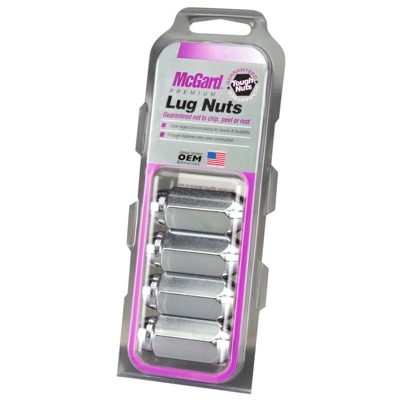 McGard Hex Lug Nut (Cone Seat) M14X1.5 / 22mm Hex / 1.945in. Length (4-Pack) - Chrome 64014 64014 Photo - Primary