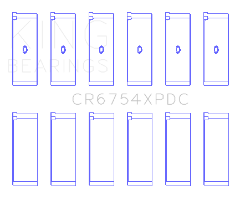King Engine Bearings Toyota 2Jzge/2Jzgte/24V 3.0L (Size +.026mm) Connecting Rod Bearing Set CR6754XPDC.026 CR6754XPDC.026 Photo - Primary